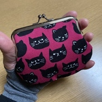 がま口　ねこ　がま口財布