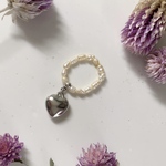 heart charm ring（pearl）