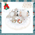 【🎄 ✦𝕄𝕖𝕣𝕣𝕪 ℂ𝕙𝕣𝕚𝕤𝕥𝕞𝕒𝕤✦🎄】ホワイトクリスマス🤍リース柄×クリームファー付きレース《ケープスタイ首輪》限定
