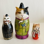 陰陽師猫　マトリョーシカ3個組