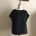 カシミヤ100%黒で作ったゆったりベスト