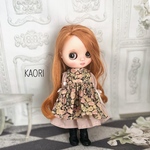 リバティ　サイドリボンエプロンセット　ミディブライス　アウトフィット　ハンドメイド　服