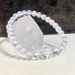 神聖な道標石❣️ブルーエンジェルラダー＆アイスクォーツブレスレット