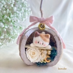 Xmas限定アレンジ🎄幸せの実 ブッダナッツクリスマス♡三毛猫ちゃん / 羊毛フェルト