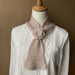 シルクモヘアのあったかミニマフラー