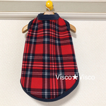 再販⑥ 犬服　チェックタンク　お胸の色が選べます！お揃いにもオススメ！サイズもたくさんあります！【送料無料】
