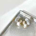 淡水パールとスパンコールのピアス/イヤリング