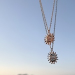 【売り尽くしSALE】moon sun necklace            　　変色しない　金属アレルギー対応　ステンレス316l   錆びないネックレス　