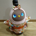ラボット服 / 女の子用着物・白地花柄