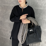 SALE￥2000off■大人な上品さ ゆったり細見えパール付トップス M~LL 黒【FREE】フォーマル卒入式 KMC-509 141541