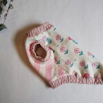 犬服 セミオーダー可【小型犬S】お花と斜めストライプのタンクトップ