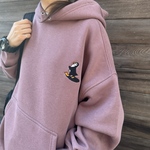 【nuts us】ビッグシルエット刺繍パーカー(ペンギン)Mサイズ