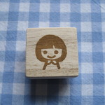 にっこり女の子　はんこ