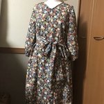 お客様生地持ち込み　着物リメイクワンピースのお仕立て
