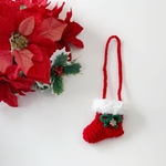 再販  🎄サンタブーツポシェット🎄　赤❤️ 