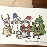 『ハシビロたちのクリスマス🎅』イラストカード