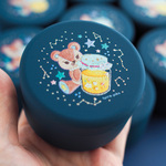 ミニ刺繍缶 小物入れ「こぐまと星屑はちみつ」