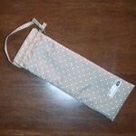 [kei789様オーダー品]濡れ傘対応＊折りたたみ傘袋（ベージュドット柄）
