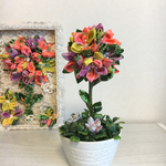 つまみ細工、鉢植え