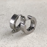 1個(片耳分) サージカルステンレス つけっぱなし フープピアス 304ステンレス ワンタッチピアス カン付き 開閉式フープ 金アレ 金属アレルギー対応 素材 パーツ 再販