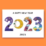 2023卯年🐇年賀状5枚セット