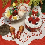ミニチュアクリスマス　プリンアラモード　ケーキ　チキンセット
