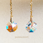 送料¥0:オクタゴンピアス・イヤリング(Gld&Slv)