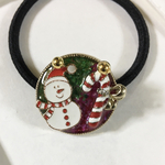 賑やか雪だるま　ヘアゴム  レジン
