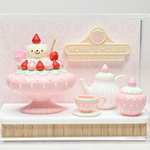 ミニチュア☆「くま苺パフェと苺のティーセット」