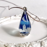 真夜中の街 レジンアクセサリー ネックレス