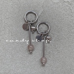 metal  charm    pink beige