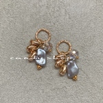 gray perl     gold charm  