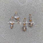 crystal  gold mini charm  