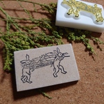 消しゴムハンコ☆鳥獣戯画☆ウサギ☆2023☆年賀状