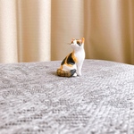 三毛猫　猫　ミニチュア　粘土　フィギュア　置物　ミニチュアオブジェ