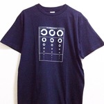 ★あなたの視力はどうですか？★Tシャツ (ネイビー×ホワイト)
