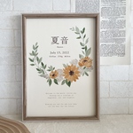 《 ❤ × 380 人気商品 》命名書 / baby poster 漢字表記【sunflower】/ ベビーポスター ネームポスター
