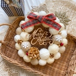 クリスマスリース アイボリー×ベージュ クリスマス