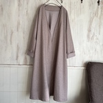 ノーカラーコート　ベージュ