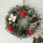 クリスマス　ミニリース　ドライフラワー　　誕生日プレゼント　引っ越し祝い　記念日　ギフト　