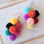 カラフルポンポンピアス✳イヤリング