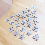 アドベントカレンダー クリスマス プレゼント ナンバータグ 木製 キット ハンドメイド クリスマスツリー スノーマン トナカイ 靴下 クッキーマン クリスマスイブ 