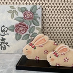 nonno様売約済み　めちゃくちゃ可愛いフワフワ兎の干支飾り❤️