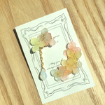 パステルカラー紫陽花イヤーカフ