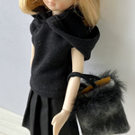 ノースリーブパーカー☆リカちゃんブライスの洋服(黒)