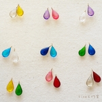 colour dew コロンとした雫のカラフルピアス（大）〈再販14〉