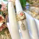 薔薇とローズのヴィンテージリング