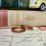 カリン_木の指輪(ウッドリング)_茶色&木目_フルサイズ展開_金属アレルギー対応_ペアリング