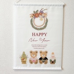 ☆予約会開催中☆しめ縄リースタペストリーA2サイズ 紐&棒付き