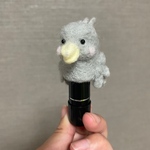 羊毛フェルト　ハシビロコウの女の子　シャチハタカバー